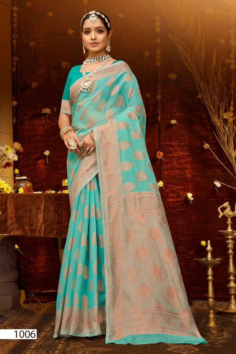 SAROJ SAREE ATLANTIC COTTON VOL-2 1001 TO 1006 6