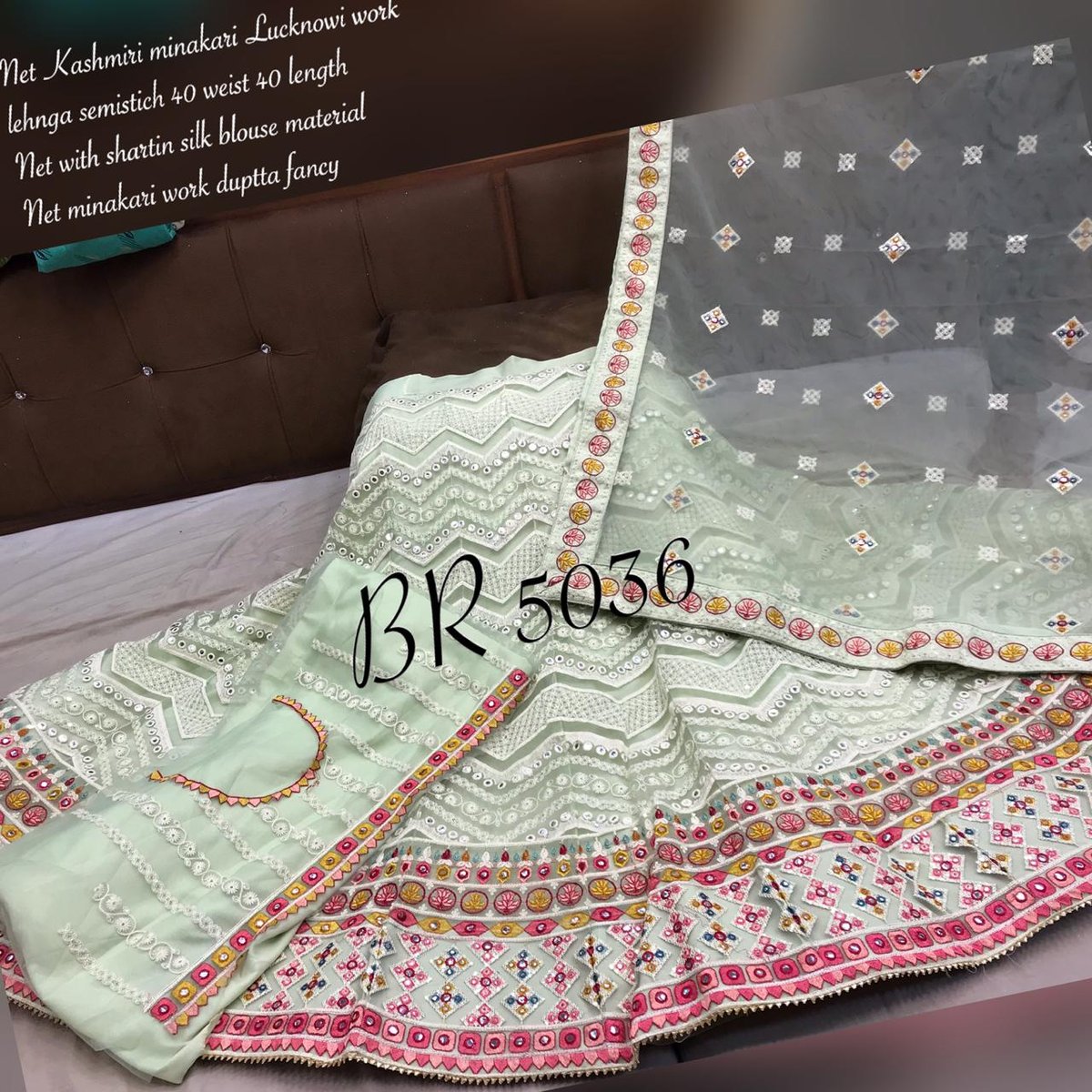 BR Beautiful Designer Work Lehenga 5036 colors 1