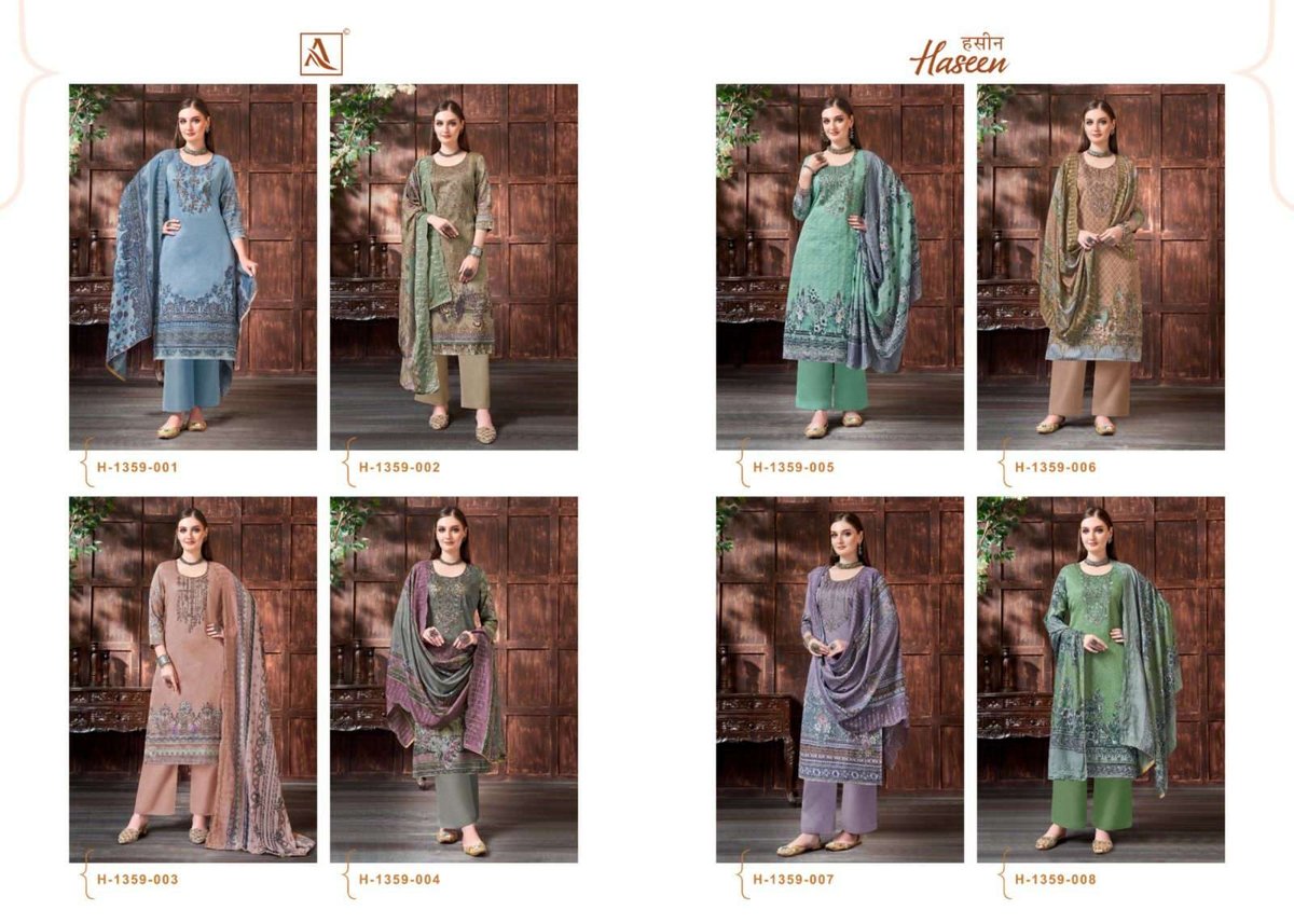 Alok Suit Haseen 1359-001 to 1359-008 Series 9