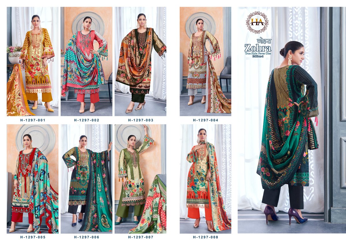 Harshit Fashion Zohra Edition Vol-2 1297-001 to 1297-008 Series 9
