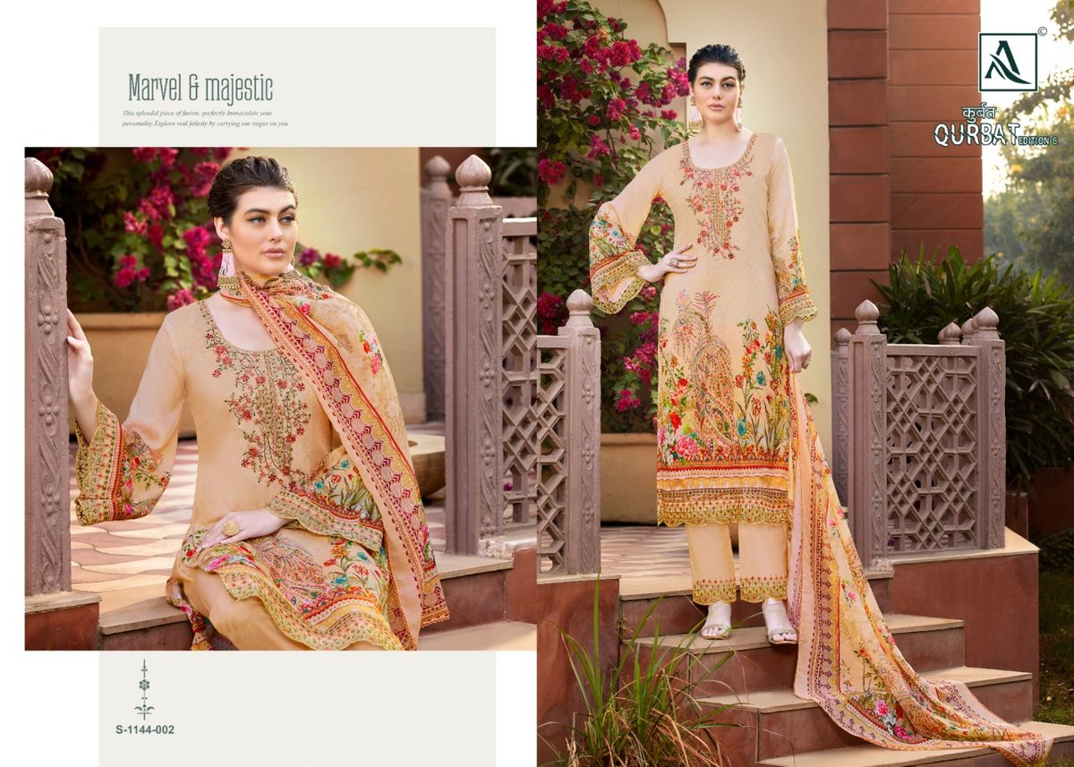 Alok Suit Qurbat Vol-6 1144-001 to 1144-008 Series 2