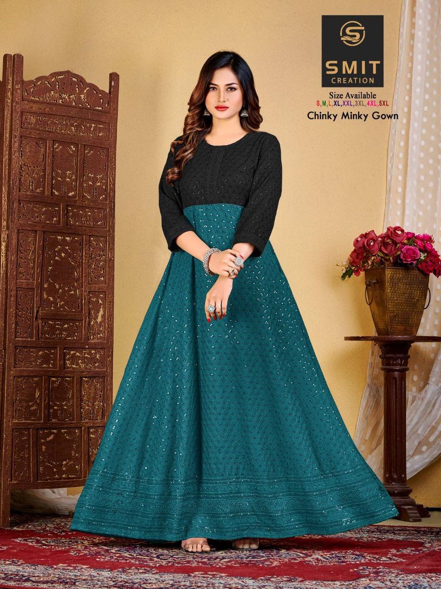 Poonam Designer Chinky Minky Gown 1001-1008 Series 1