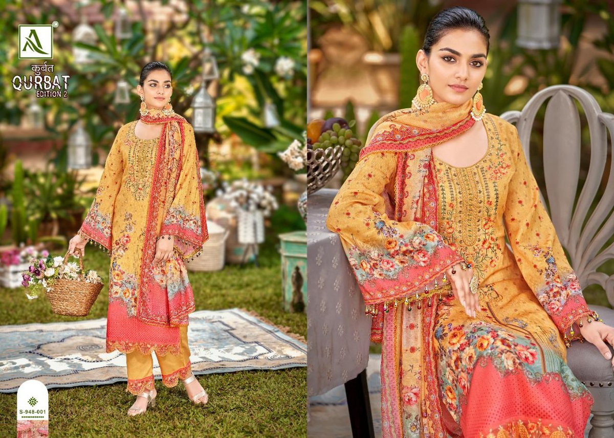 Alok Suit Qurbat Edition Vol-2 948-001 to 948-008 Series 1