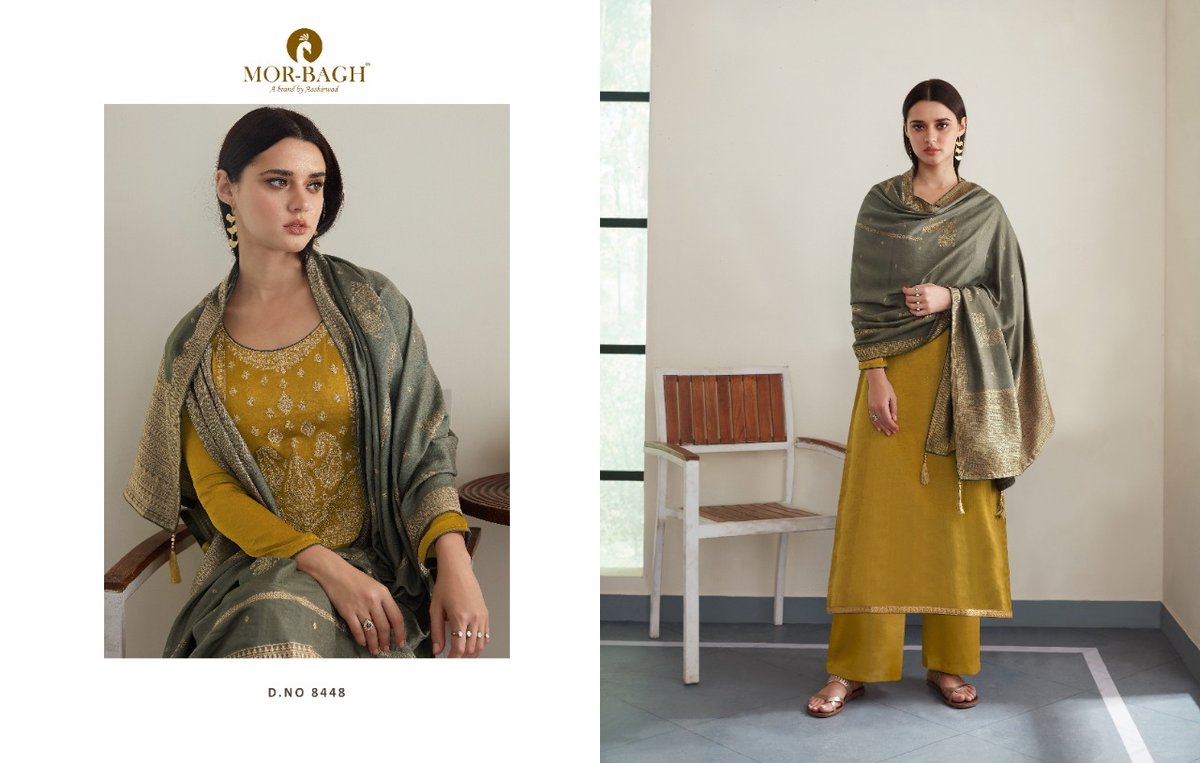 Aashirwad Creation Mor Bagh Gulal 8446-8451 Series 3