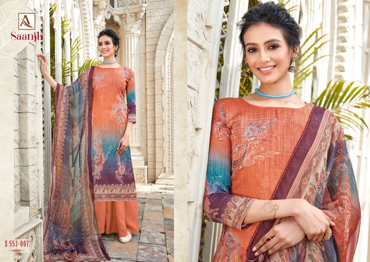 Alok Suits Saanjh 553-001 to 553-010 Series 7