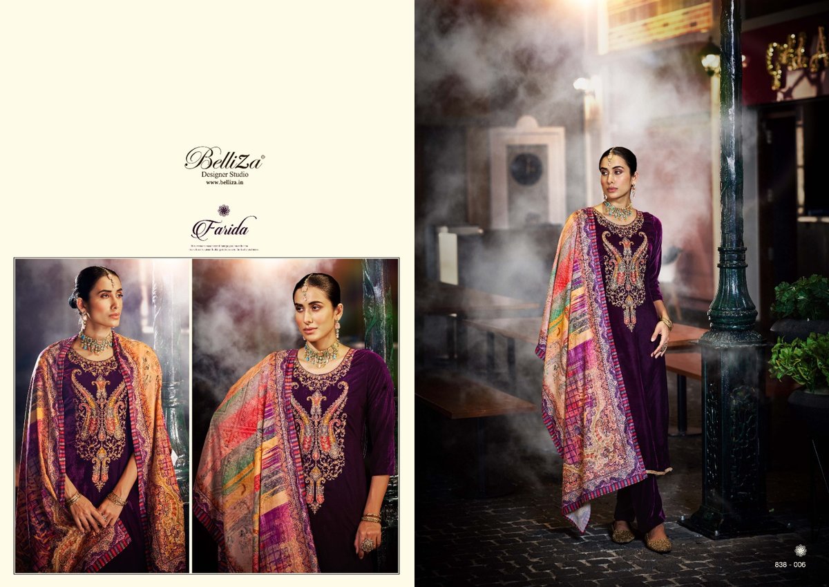 Belliza Designer Farida 838-001 to 838-006 Series 6