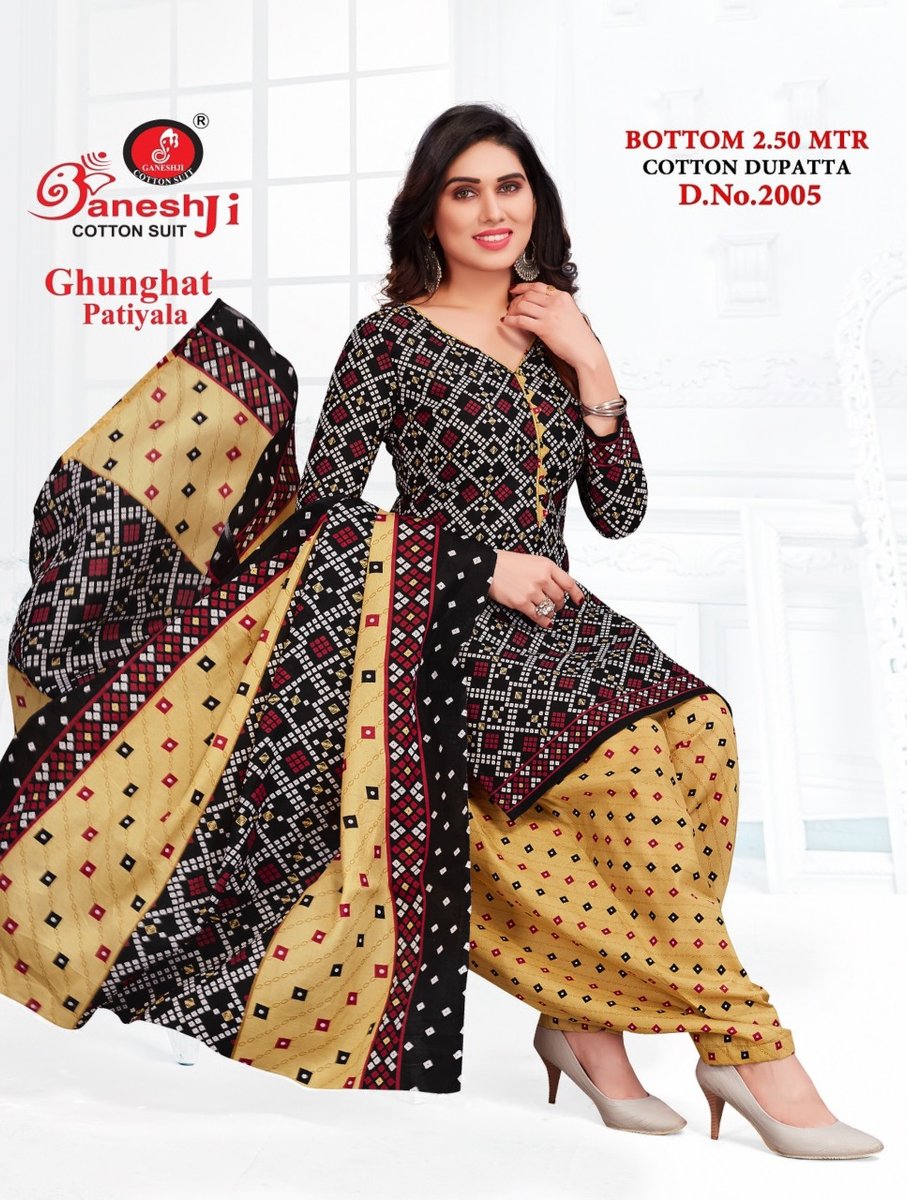 Ganeshji Cotton Suits Ghunghat Patiyala 2001-2010 Series 5