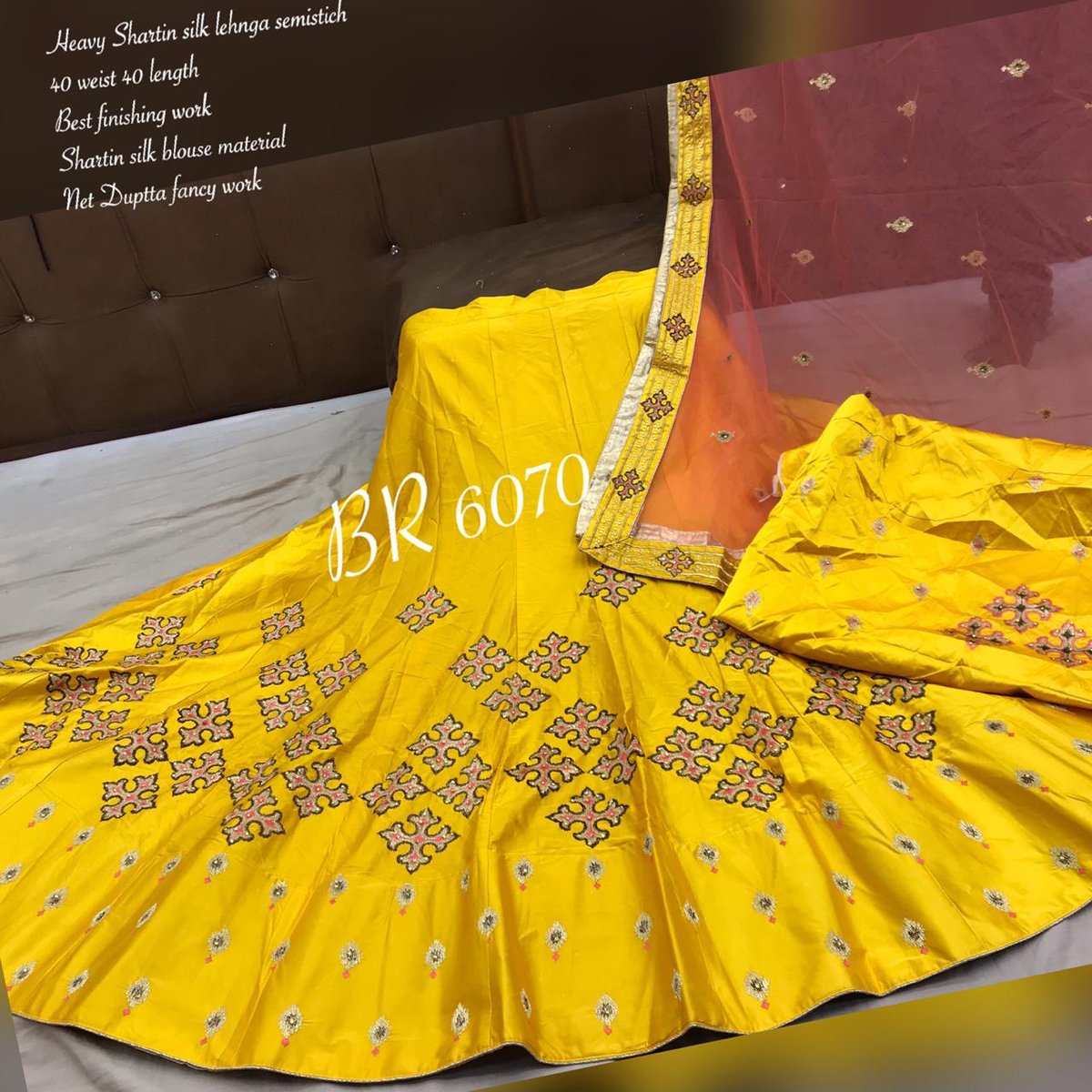 BR Designer Appliqe style Lehenga BR-6070 Colors 1