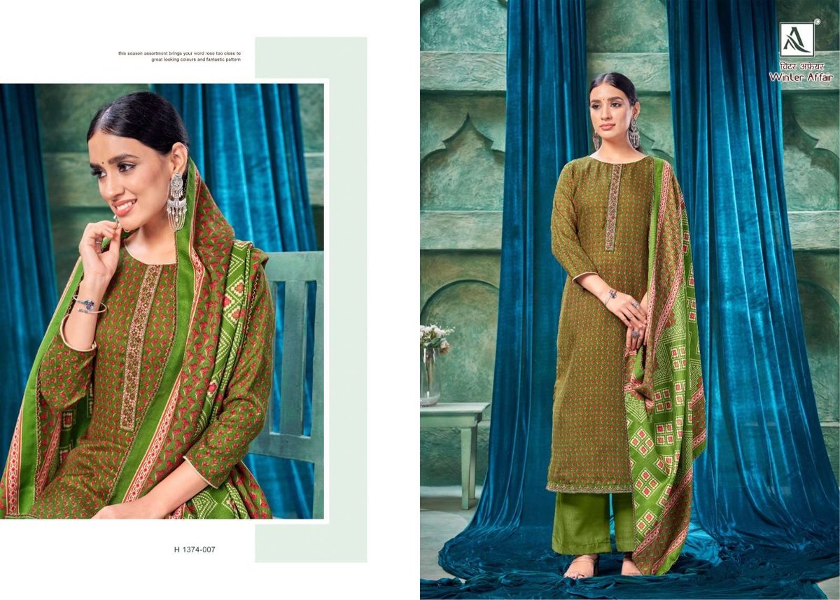 Alok Suit Winter Affair 1374-001 to 1374-008 Series 7