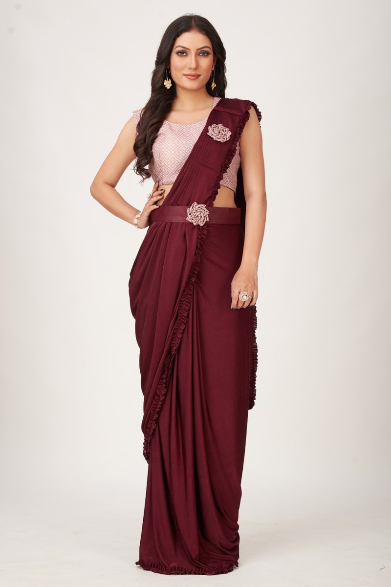 Aamoha Trendz Ready To Wear Designer Saree 101001 Colors 1