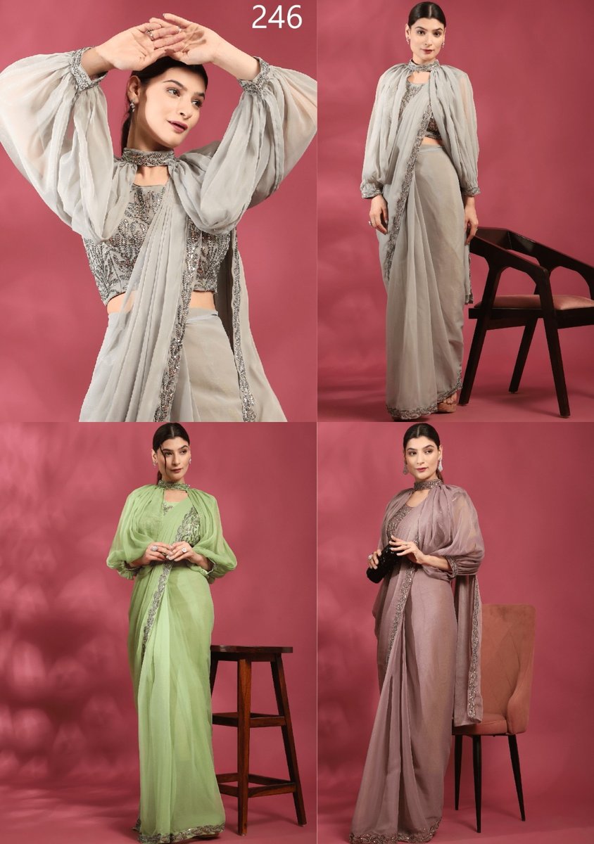 Aamoha Trendz Ready To Wear Designer Saree 246 Colors 4