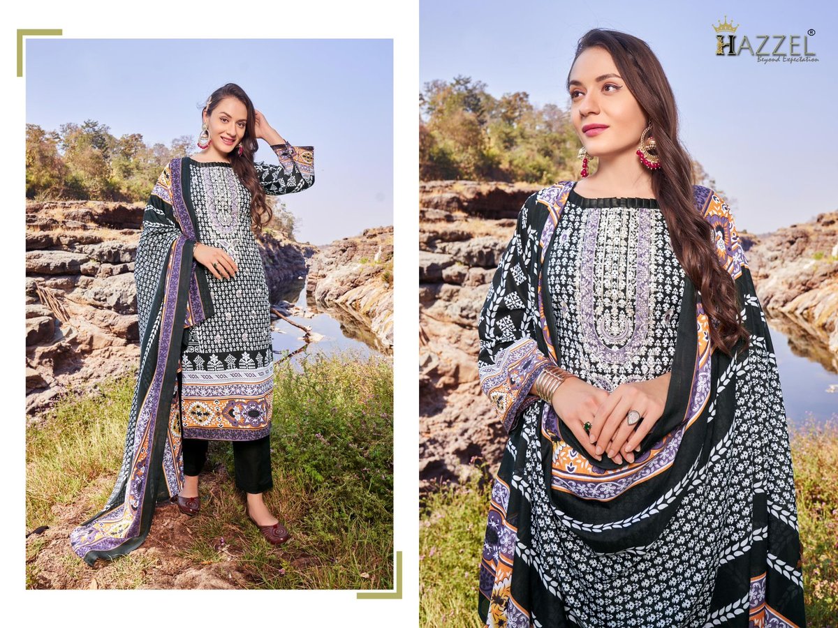 HAZZEL PRINTS BIN SAEED LUXURY LAWN COLLECTION 3001 TO 3002 1