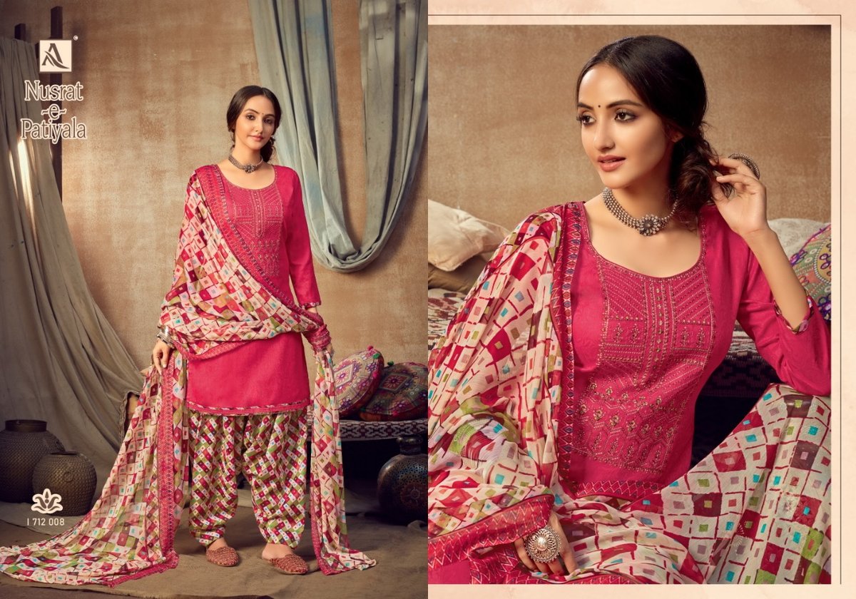 Alok Suits Nusrat-E-Patiyala 1712-001 to 1712-010 Series 8