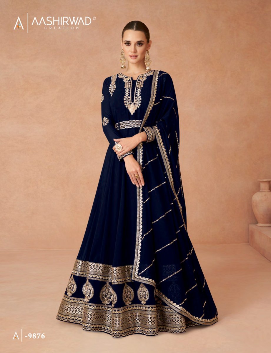AASHIRWAD CREATION ANDAZ GOLD 9875-9878 SERIES 2