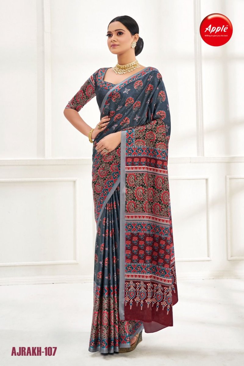 Apple Saree Ajrakh Vol-1 101-108 Series 7