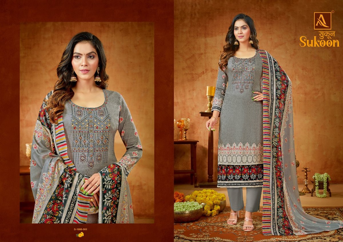 Alok Suit Sukoon 1006-001 to 1006-008 Series 1