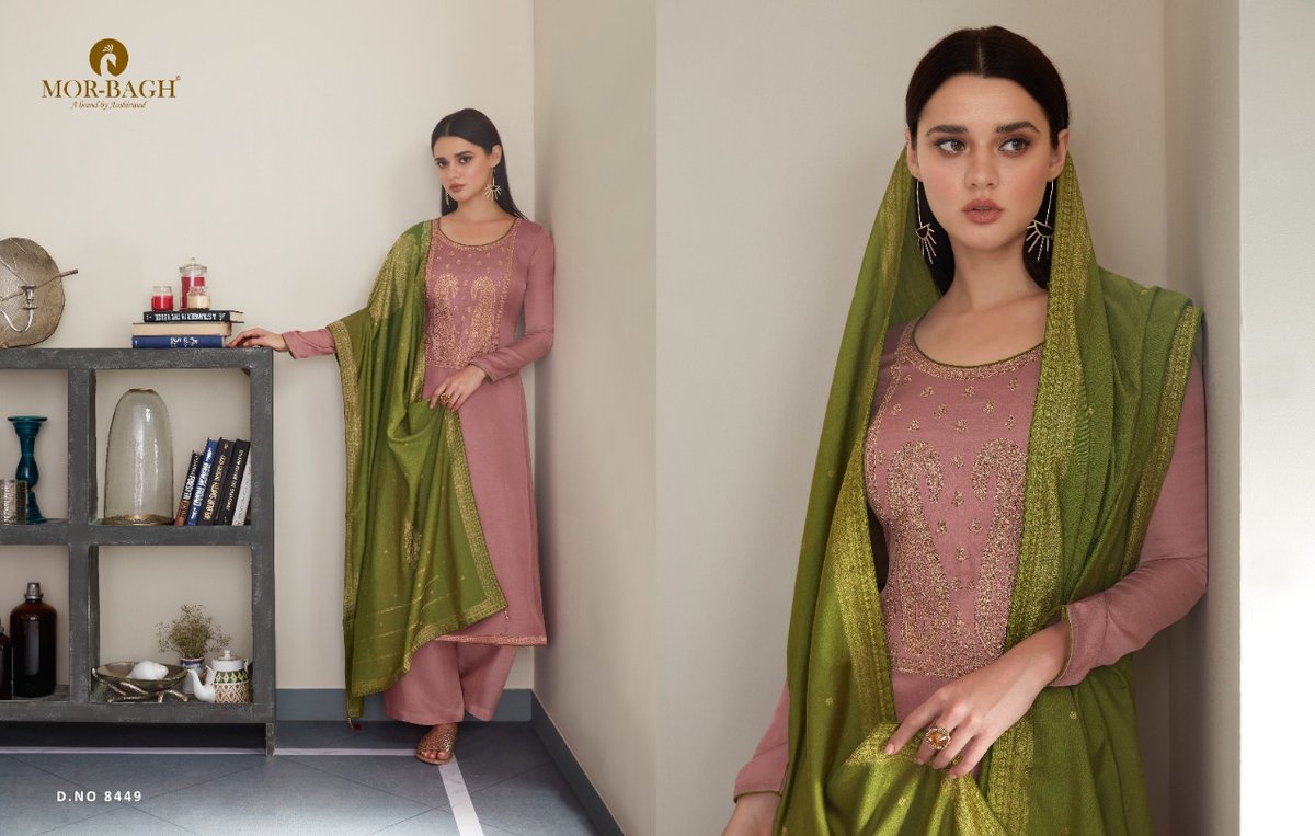 Aashirwad Creation Mor Bagh Gulal 8446-8451 Series 4