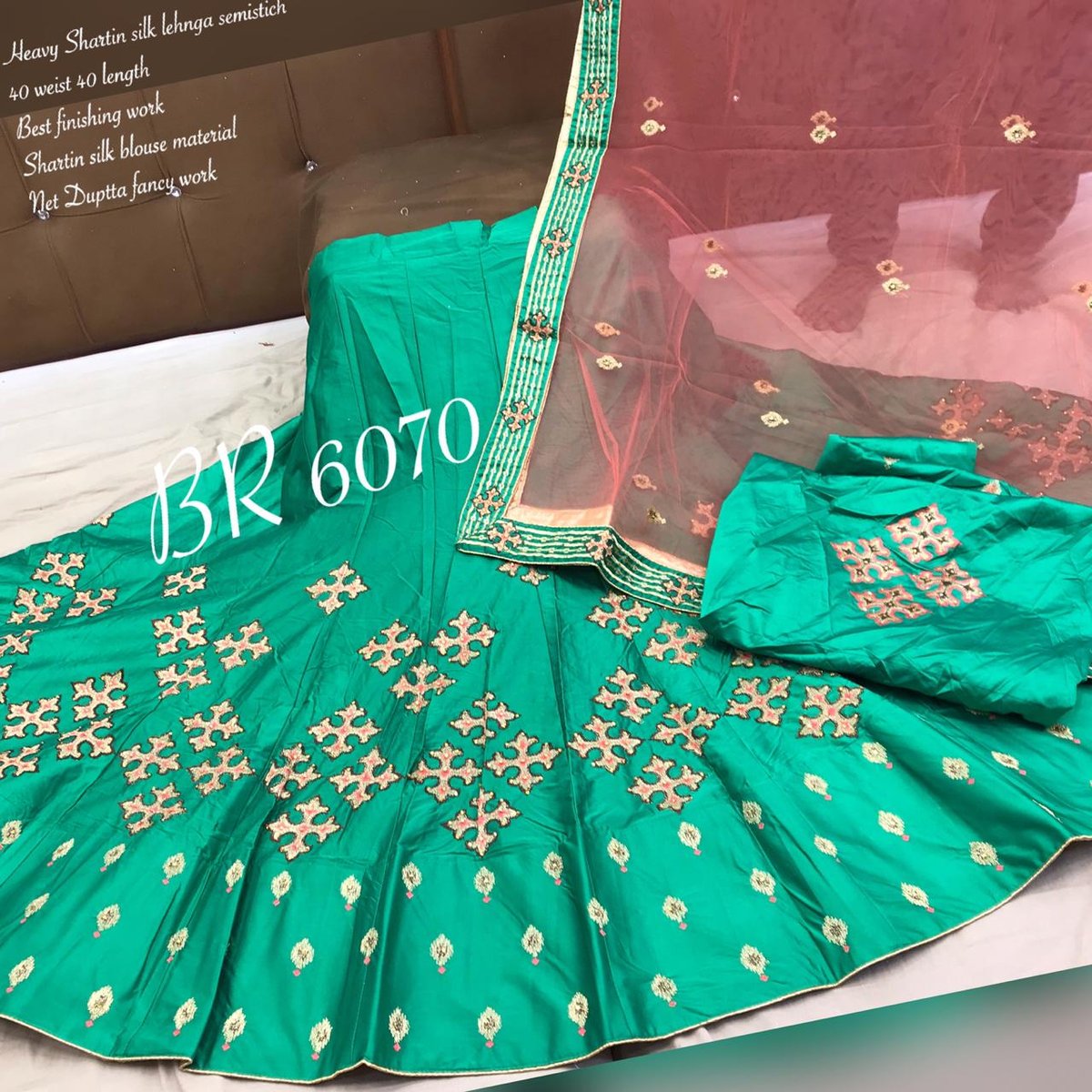BR Designer Appliqe style Lehenga BR-6070 Colors 5
