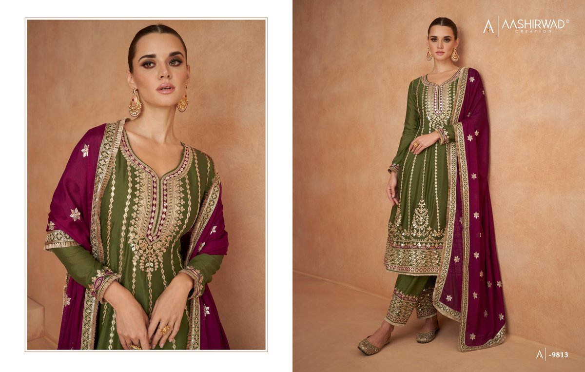 AASHIRWAD CREATION VEEDA SERIES 9813 -9814 1