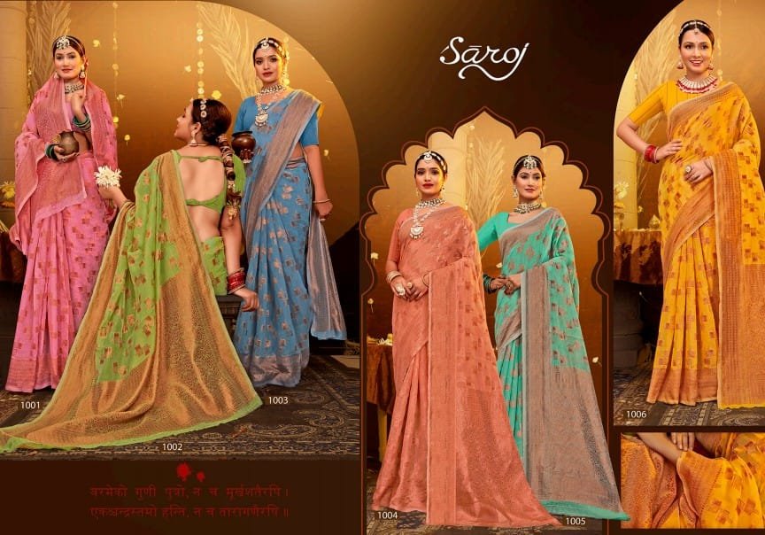 SAROJ SAREE ATLANTIC COTTON VOL-3 1001 TO 1006 7