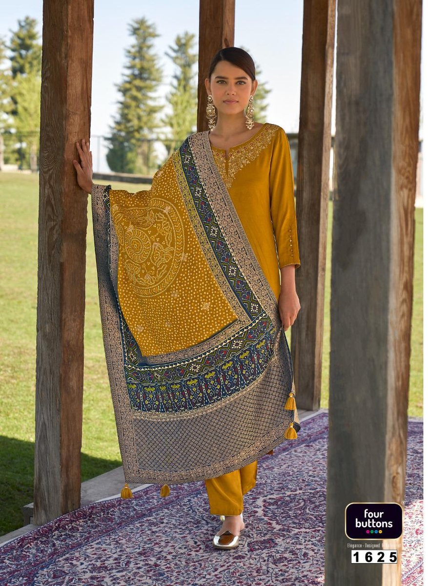 Four Buttons Bandhani Vol-2 1621-1626 Series 5