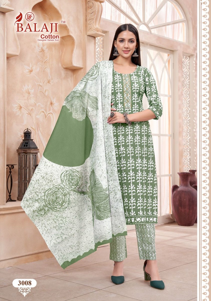 Balaji Cotton Art Work Vol-3 3001-3012 Series 8