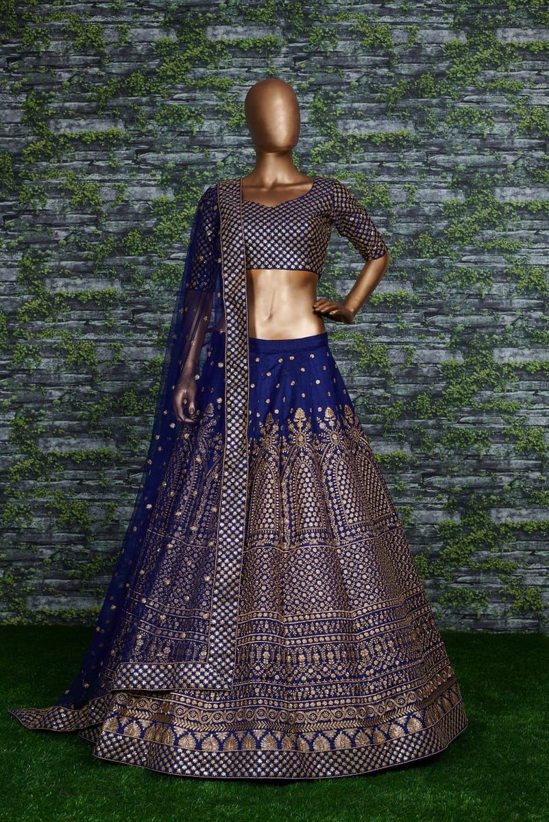 Bollywood Bridal Designer Blue Lehenga 3