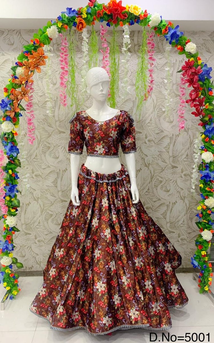 AF Peafowl 5001 Digital Printed Lehenga 2