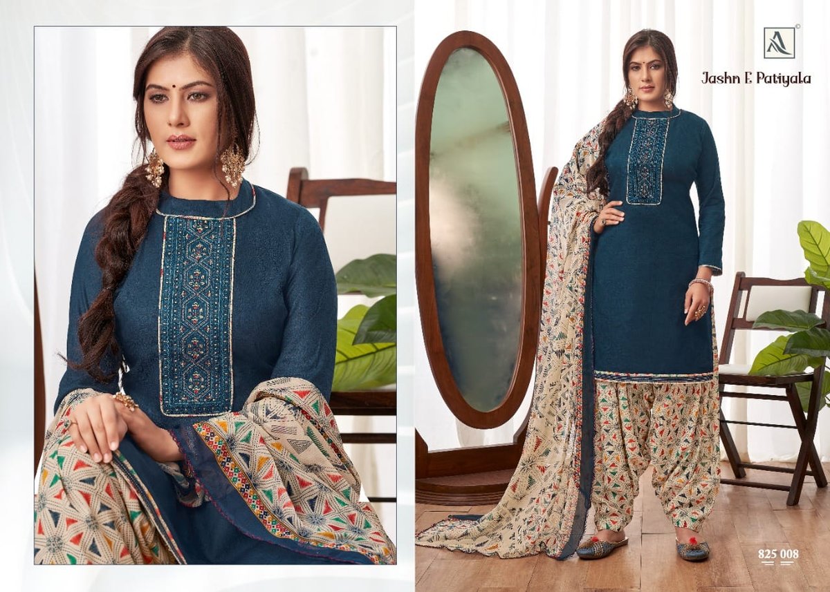 Alok Suits Jashn E Patiyala 825-001 to 825-010 Series 8