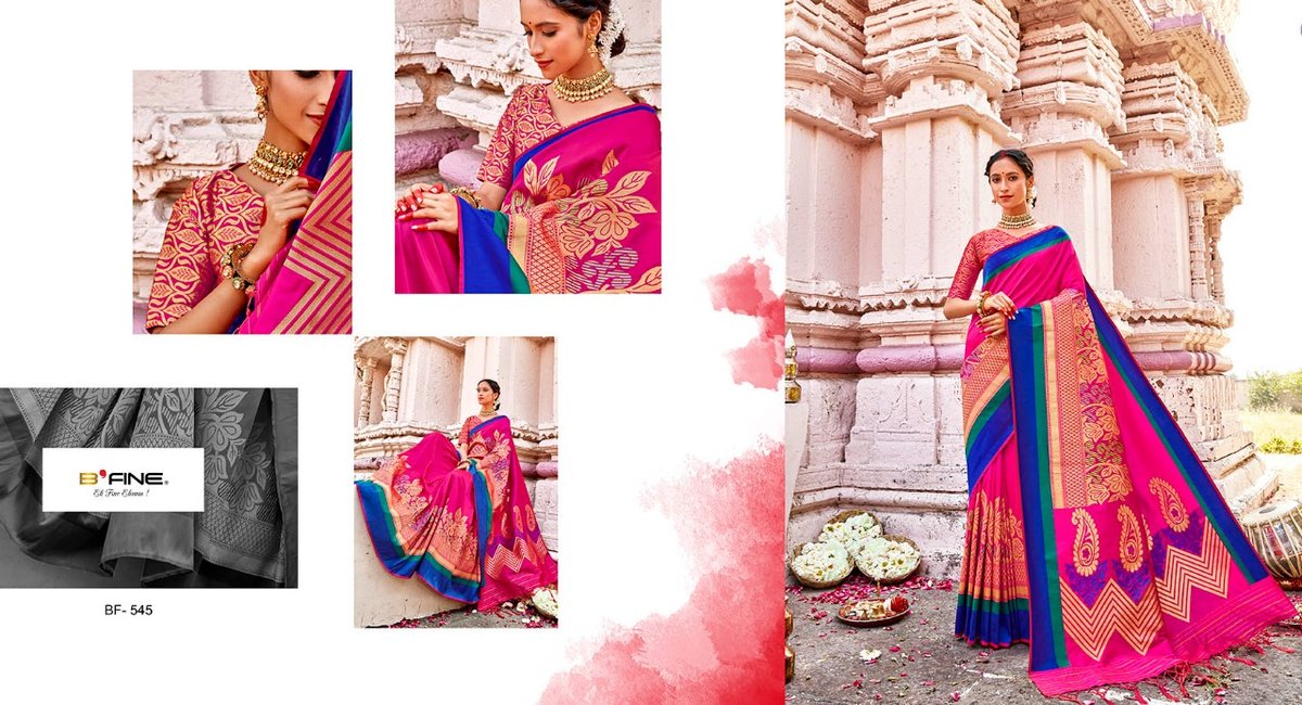B Fine Saree Art Of Varanasi BF-536 to BF-547 Series 10