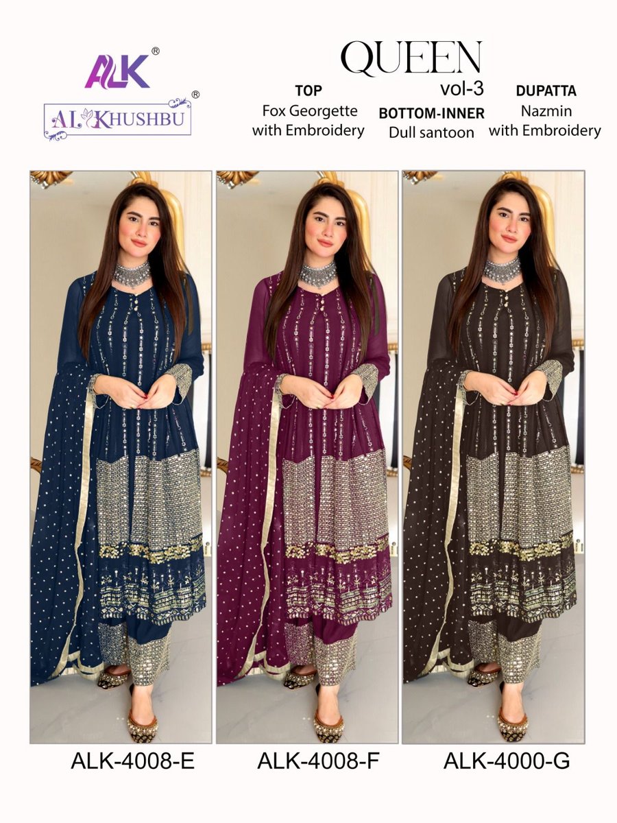 AL Khushbu Queen Vol-3 4008 Colors 4