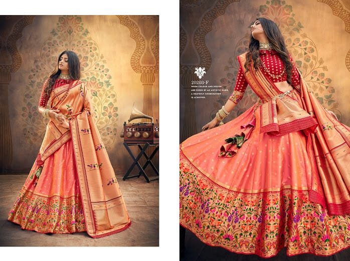 3M Riwaz Paithani Lehenga 20202-20205 Series 4