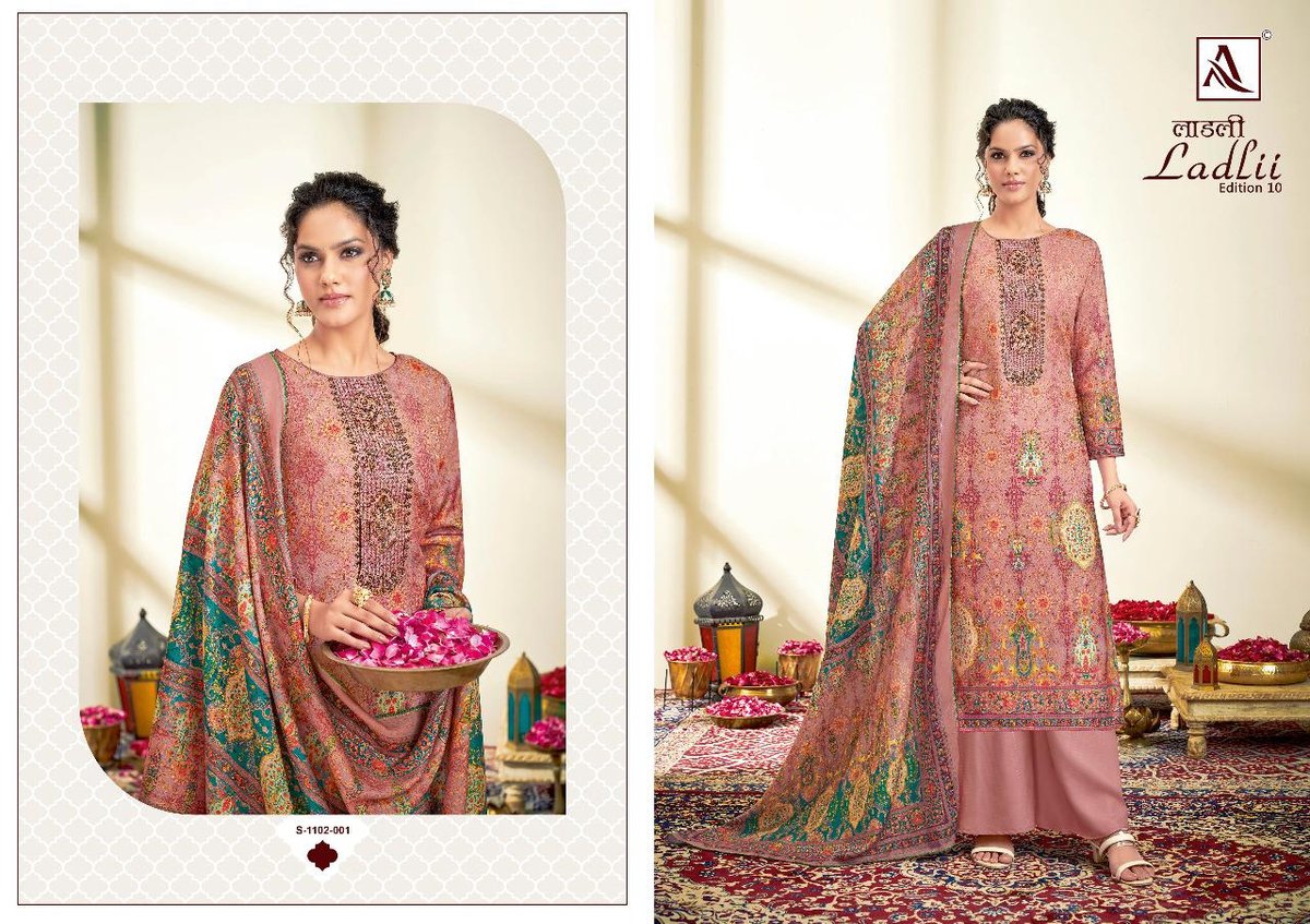 Alok Suits Ladli Vol-10 1102-001 To 1102-008 Series 1