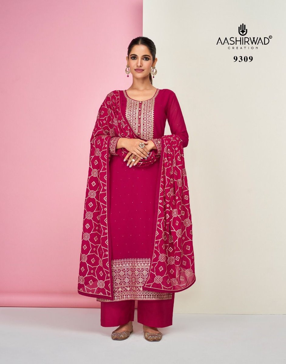Aashirwad Creation Gulkand Sajal 9305-9309 Series 5