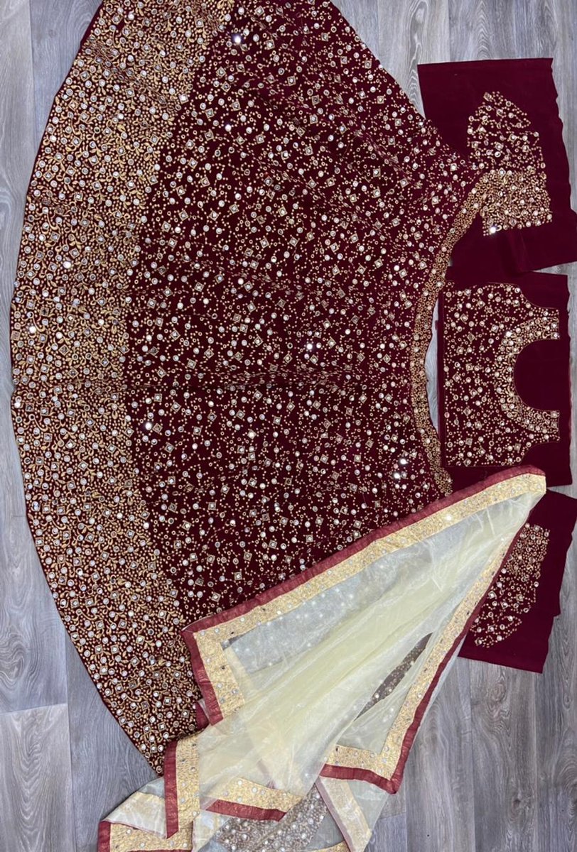 Bollywood Designer Bridal Velvet Lehenga LG-312 Colors 8