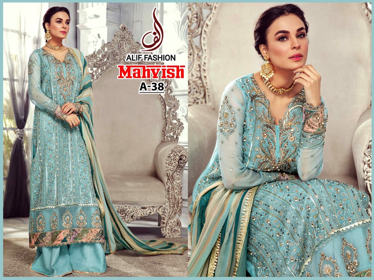 Alif Fashion Mahvish A-38 Design 1