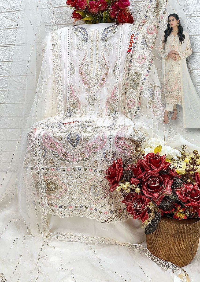 Fepic Rosemeen Pakistani Suit C-1351 Design 2