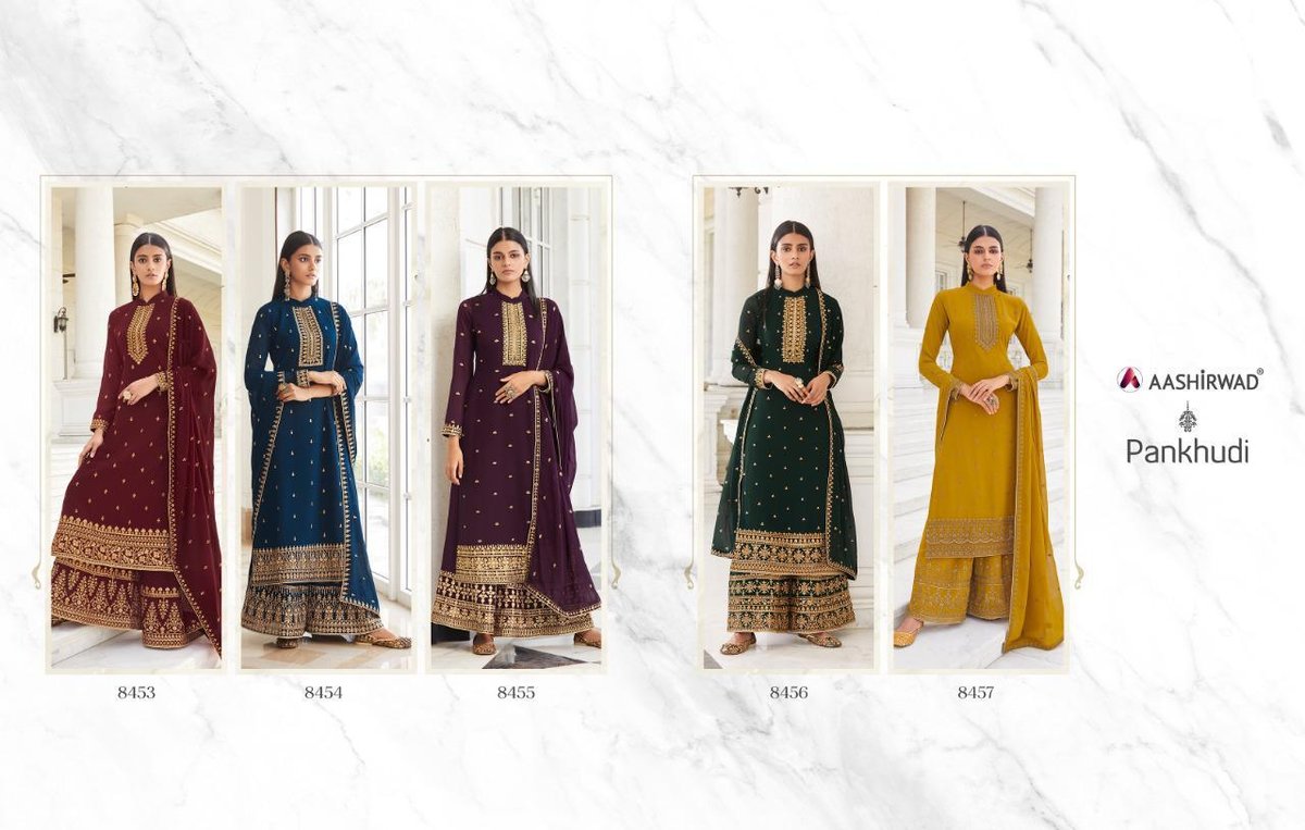 Aashirwad Creation Pankhudi 8453-8457 Series 6