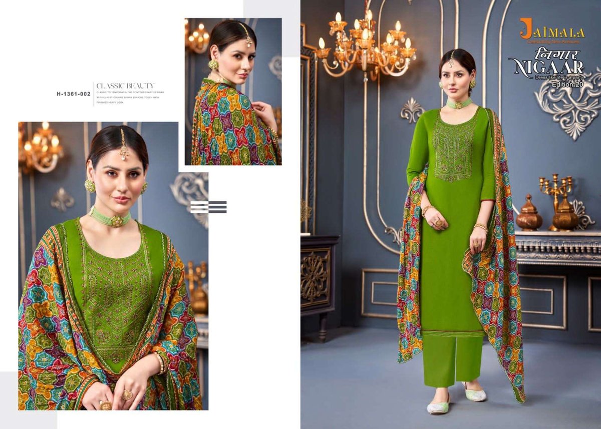 Alok Suit Jaimala Nigaar Edition 20 1361-001 to 1361-008 Series 2
