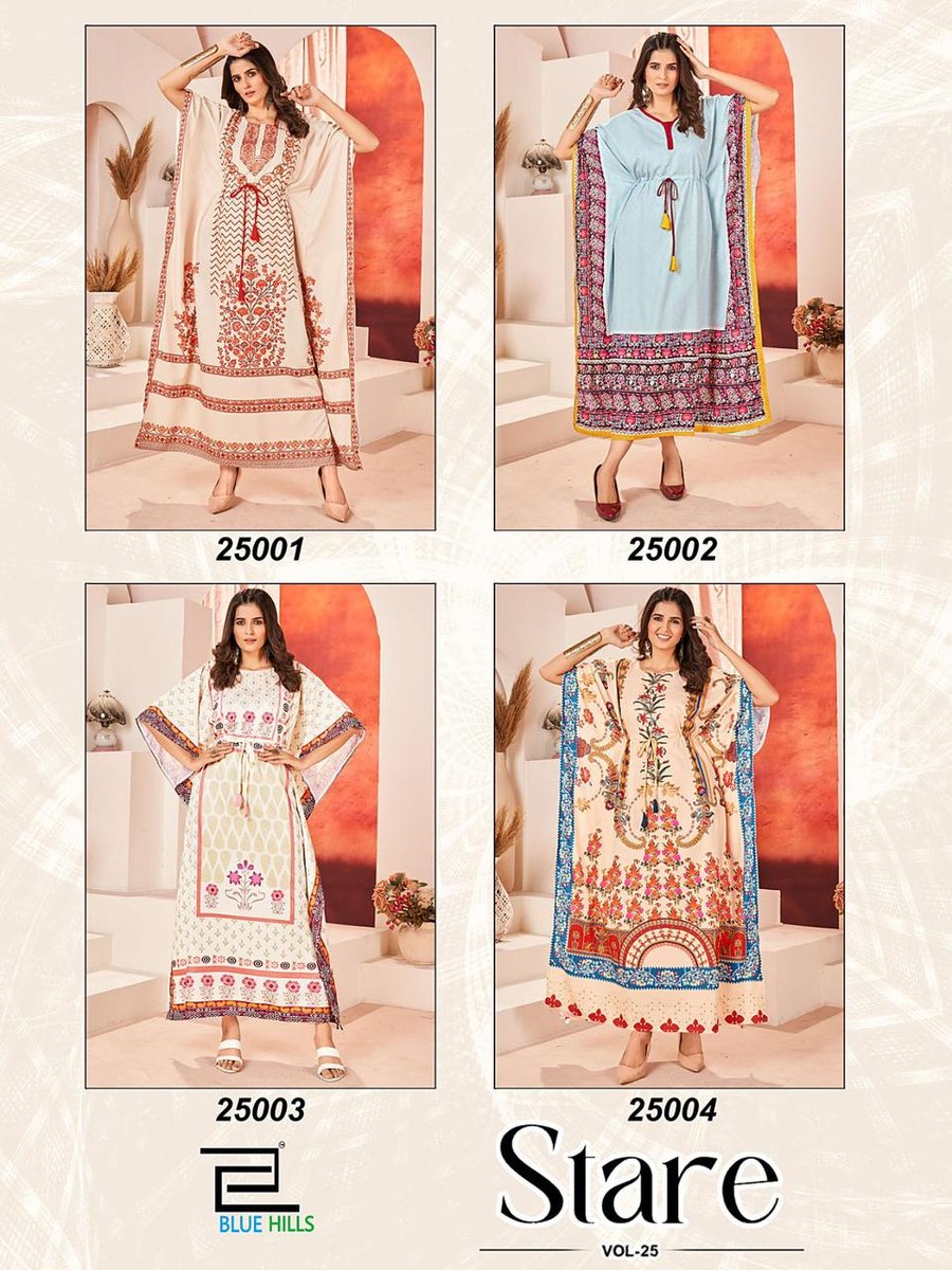Blue Hills Kaftan Stare Vol-25 25001-25004 series 5
