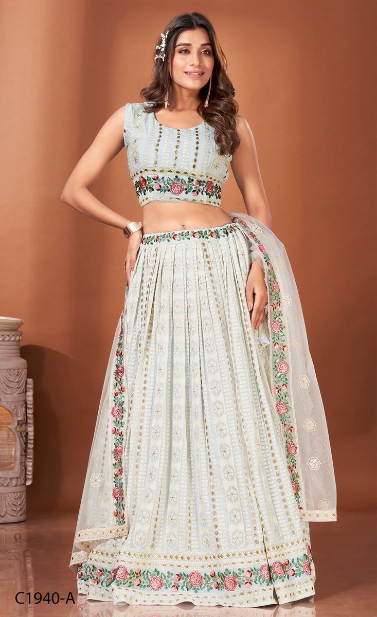 Aamoha Trendz Ready Made Designer Crop Top C-1940 Colors 1