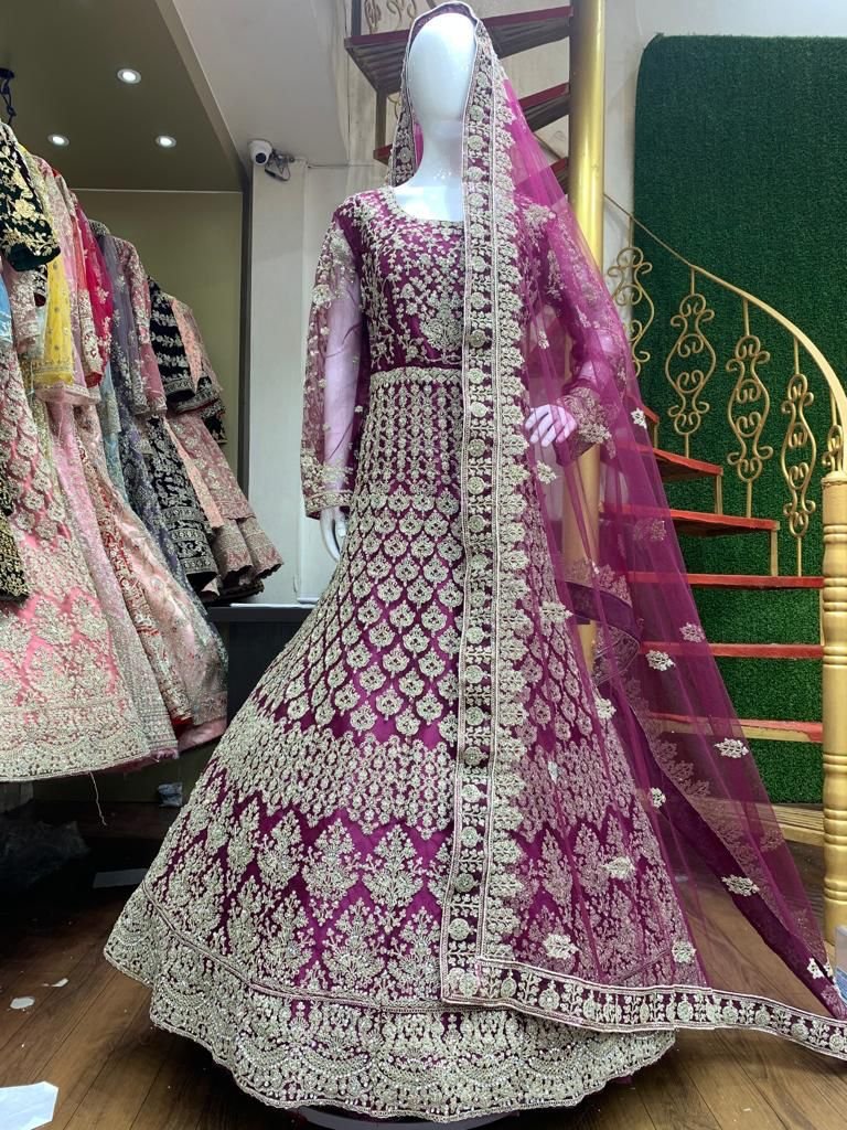 Bollywood  Designer Heavy Net Gown Colors 5