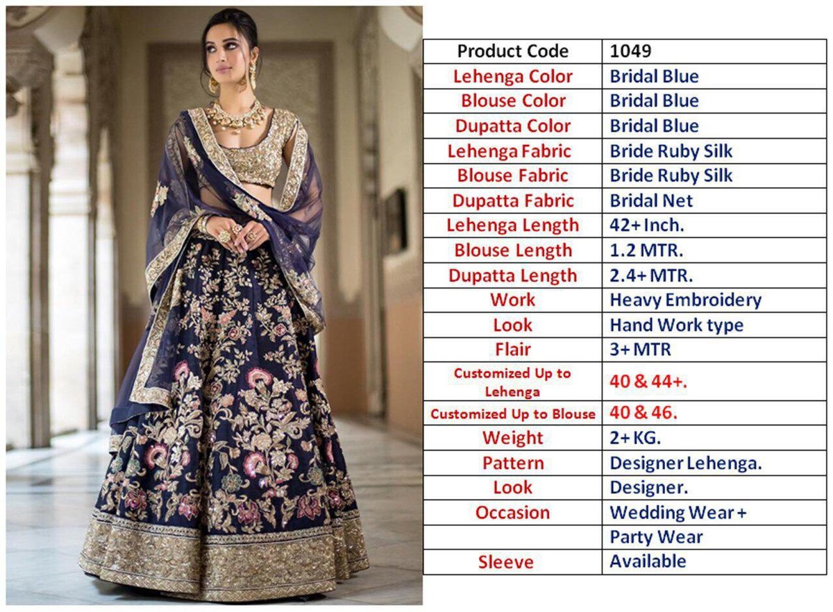 Bollywood Designer Bridal Lehenga Choli AE-1040 to 1049 Series 9