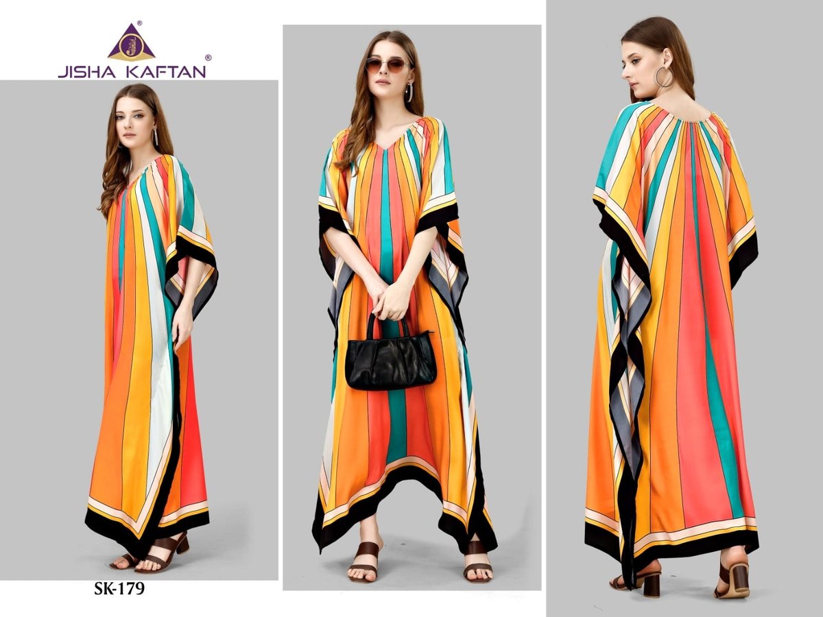 JISHA KAFTAN SILK KAFTAN VOL-10 SK-173 TO SK-180 7