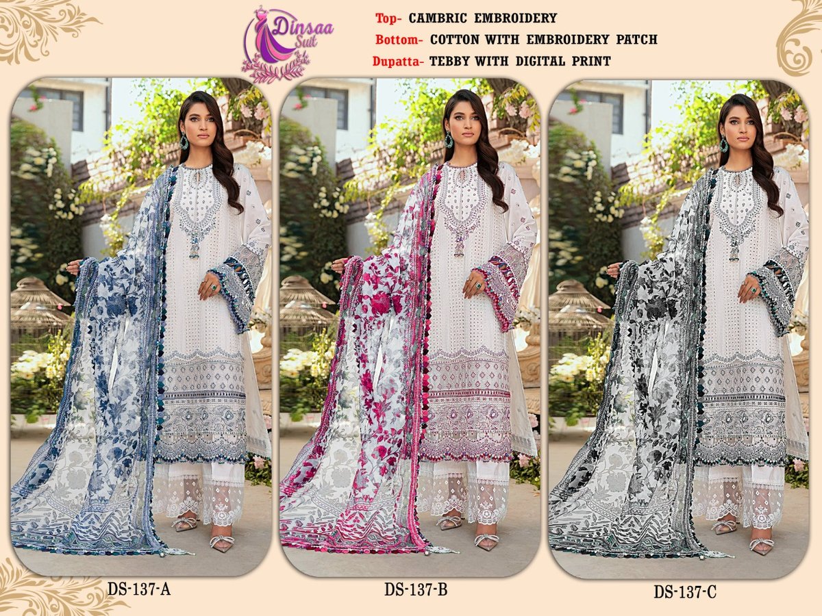 Dinsaa Suit Roohi DS-137 Colors 4