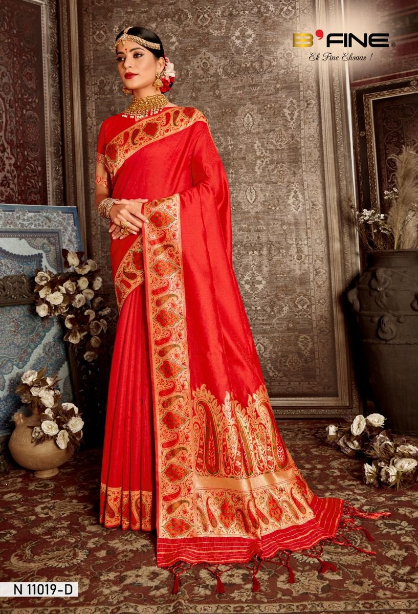 B Fine Saree Meenakari 11019-11024 Series 3