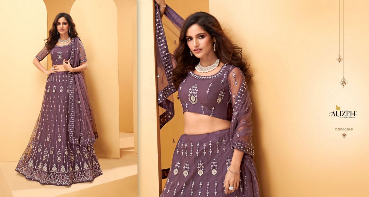 Alizeh Lehenga Sparkle 1027-1028 Colors 8