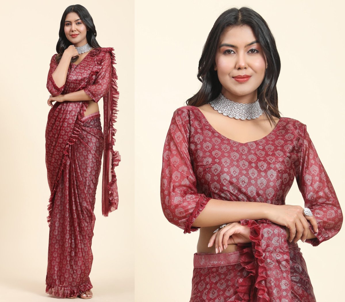 Aamoha Trendz Ready To Wear Designer Saree 101012 Colors 1