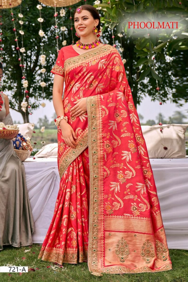 B Fine Saree Phoolmati 721 Colors 1