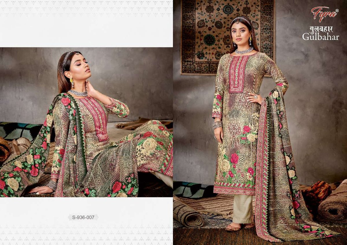 Alok Suit Fyra Gulbahar 936-001 to 936-008 Series 7